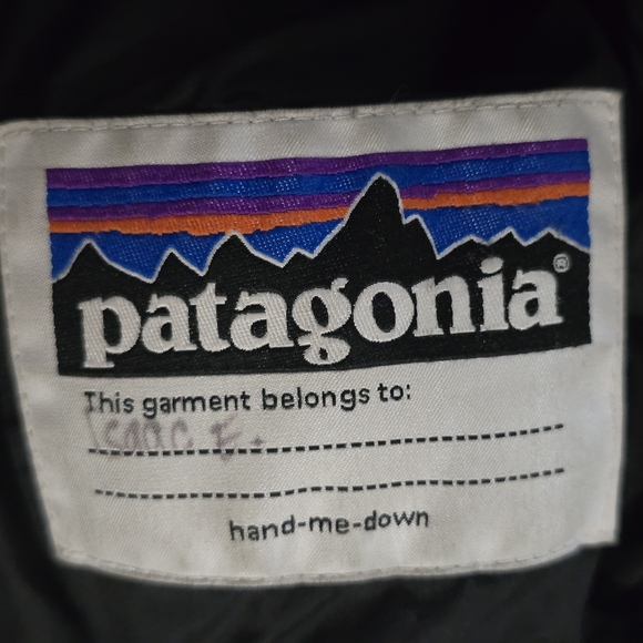Patagonia Kids Nano Puffer Brick Quilt Jacket Black Dark Gray Size 5-6 XS - Picture 5 of 6